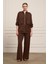 Kadın Pantolonlu Takım Kahve 3