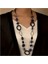 Offıce Necklace Günlük Giyim Boho Tarzı Reçine Taşlı Siyah Uzun Ofis Kolye 2