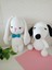 Örgü Kadife Oyun Arkadaşı Oyuncaklar Snoopy ve Tavşan 2