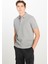 Erkek Regular Fit Pamuklu Gri Polo Yaka T-Shirt - L2510551035 1