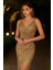 Moda Clemente Bej Abiye Elbise 4