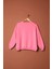 Üç Iplik Sıfır Yaka Çimalı Kadın Pembe Sweat 3