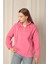 Üç Iplik Kumaş Fermuarlı Kadın Pembe Sweat 5
