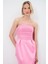 Omuzları Açık Pileli Elbise Pembe 12445076000 2