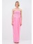 Omuzları Açık Pileli Elbise Pembe 12445076000 4
