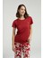 Kadın Bisiklet Yaka Kısa Kollu Kapri Pijama Takım 4