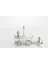 Gümüş Standlı Kapaklı 2li Cam Baharatlık 17X7X19CM 2