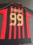 A.c M.i.l.a.n 2007 Sezonu #99 Fenomen Ronaldo Özel Nostalji Forması Kısa Kol (Kırmızı/siyah) 2