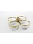 Gold Metalli 4 Bölmeli Cam Çerezlik 22X12CM 2