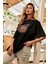 Antrasit Oversize Aloha Baskılı Kadın T-Shirt 3