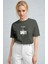 Kadın Haki Paris Regular Fit Normal Kalıp T-Shirt 1
