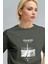 Kadın Haki Paris Regular Fit Normal Kalıp T-Shirt 2
