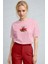 Kadın Pembe Love Ayıcık Teddy Bear Baskı Regular Fit Normal Kalıp T-Shirt 1