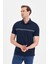 Erkek Polo Yaka, Çift Çizgili ,cepli T-Shirt 3