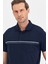 Erkek Polo Yaka, Çift Çizgili ,cepli T-Shirt 4