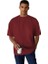 Erkek 3'lü Siyah, Beyaz ve Bordo Basic Düz Baskısız Oversize Salas T-Shirt 2