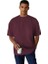 Erkek 3'lü Siyah, Beyaz ve Gül Kurusu Basic Düz Baskısız Oversize Salas T-Shirt 2