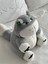Çocuk Sevimli Asabi Kedi Oyun&uyku Arkadaşı Peluş Yastık Gri 25 cm 3