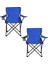 2'li Katlanır Kamp ve Piknik Sandalyesi, Mavi, Taşıma Çantalı, Renkli Set 2