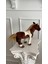Çocuk Sevimli At Oyun&uyku Arkadaşı Peluş Yastık Kahverengi 35 cm 4