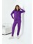 Kadın Fermuarlı Ikili Takım Mor 3