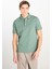 Erkek Regular Fit Pamuklu Yeşil Polo Yaka T-Shirt - L2510551826 1