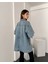 Düğmeli Çift Cep Oversize Denim Gömlek Ceket 2