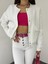 Çift Cepli Denim Crop Ceket 2