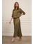 Kadın Cupra Etekli Takım Haki 1