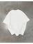 Unisex Basic Bisiklet Yaka Oversize T-Shirt - Beyaz 2