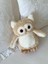 Çocuk Sevimli Baykuş Oyun&uyku Arkadaşı Peluş Yastık Krem 25 cm 2