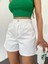 Çift Cepli Pileli Mini Denim Şort 3