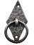 Antika Tarz Dekoratif Pirinç Dik Baklava Halka , Mobilya Kulbu - 82X41 Mm, Oksit 1