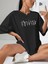 Baskılı Oversize T-Shirt - Siyah 1