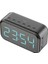 Kablosuz Hoparlör Dijital Saat ve Alarm Özellikli, 6W Ses Çıkışı, Fm Radyo, Usb/tf/aux Girişli Siyah 1