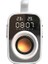 Mikrofonlu Kablosuz Bluetooth Hoparlör Kulplu, Aynalı 11W Güçlü Hi-Fi Sesi, Dijital Saat ve Fm Radyo 5