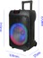 Taşınabilir Dış Mekan Eğlence ve Işık Şöleni 12 Inç Güçlü Bas Hoparlör Karaoke Mikrofonlu Rgb Işıklı 2
