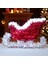 Yüksek Kalite Yılbaşı Dekoru Noel Baba Kızağı Dekoru Metalik Yılbaşı Vitrin Dekorları 25X36 cm 4