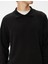 Yeni Sezon Polo Yaka Sweatshirt Basic Uzun Kollu Şardonlu Pamuk Karışımlı 5