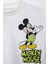 Erkek Çocuk Mickey Mouse Baskılı Beyaz Pamuklu Alt Üst Takım Yarım Kollu 2'li Şort T-Shirt Takım 3-8 Yaş 3