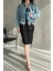 Püskül Detaylı Denim Crop Ceket 3