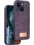 Apple iPhone 15 Bright Simli Kapak - Derin Mor 1