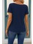Kadın Kısa Kollu V Yakalı Viskon Bluz 3