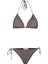 Desenli Arkası Büzgülü Üçgen Bikini 1