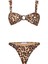 Tokalı Geniş Askılı Desenli Straplez Bikini 1