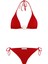 Aksesuarlı Kırmızı Uzun Üçgen Bikini Takım 1