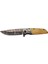 A2150C Kahve Kamp Çakısı 21CM- Manuel, Ahşap Işlemeli Sap 1