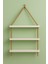 3 Katlı Hasır Ipli Uçan Raf Seti - Beyaz Mdf 45X15 cm | Dekoratif Askılı Raf 7