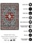 Otantik Kilim Desenli Bordo Gri Halı Dijital Baskılı Dokuma Kaymaz Tabanlı Yıkanabilir Antialerjik Yazlık Halısı 4