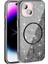 Apple iPhone 15 Uyumlu Kılıf M-Safe Şarj Özellikli Parlayan Simli Zore Okso Kapak 1